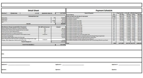L&T Crestoria Estate costing details